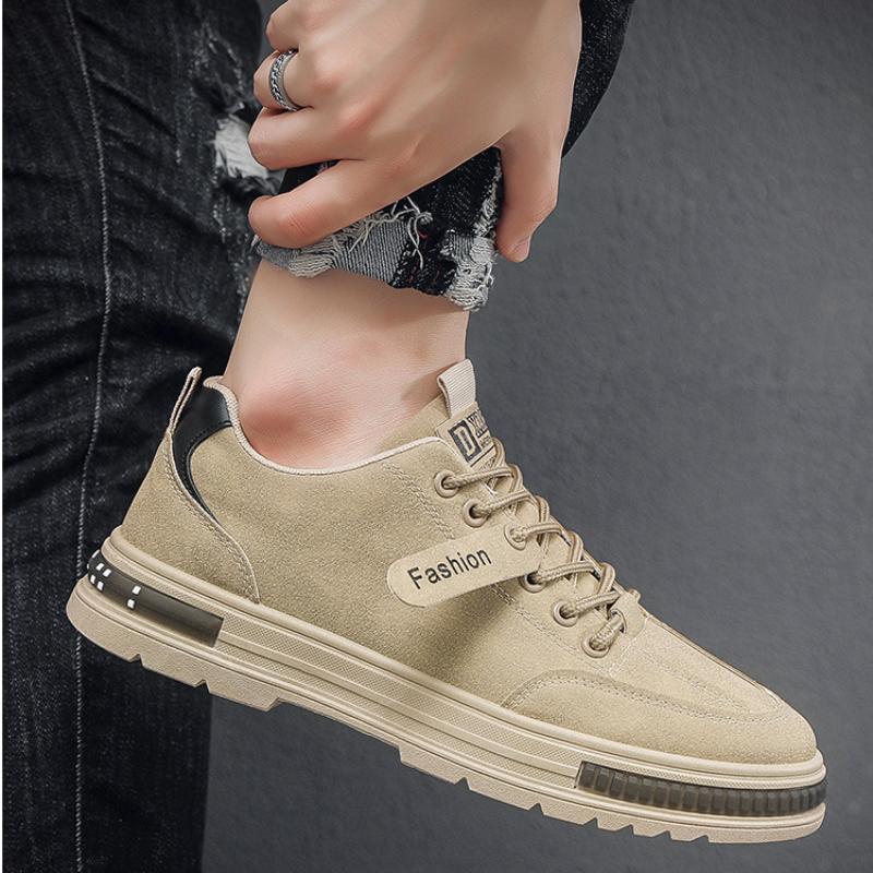 2025 New Men's Breathable Sneakers Trendy Lace-Up Casual Shoes Non-Slip Sole Comfortable Cushion Lightweight Design for Walking