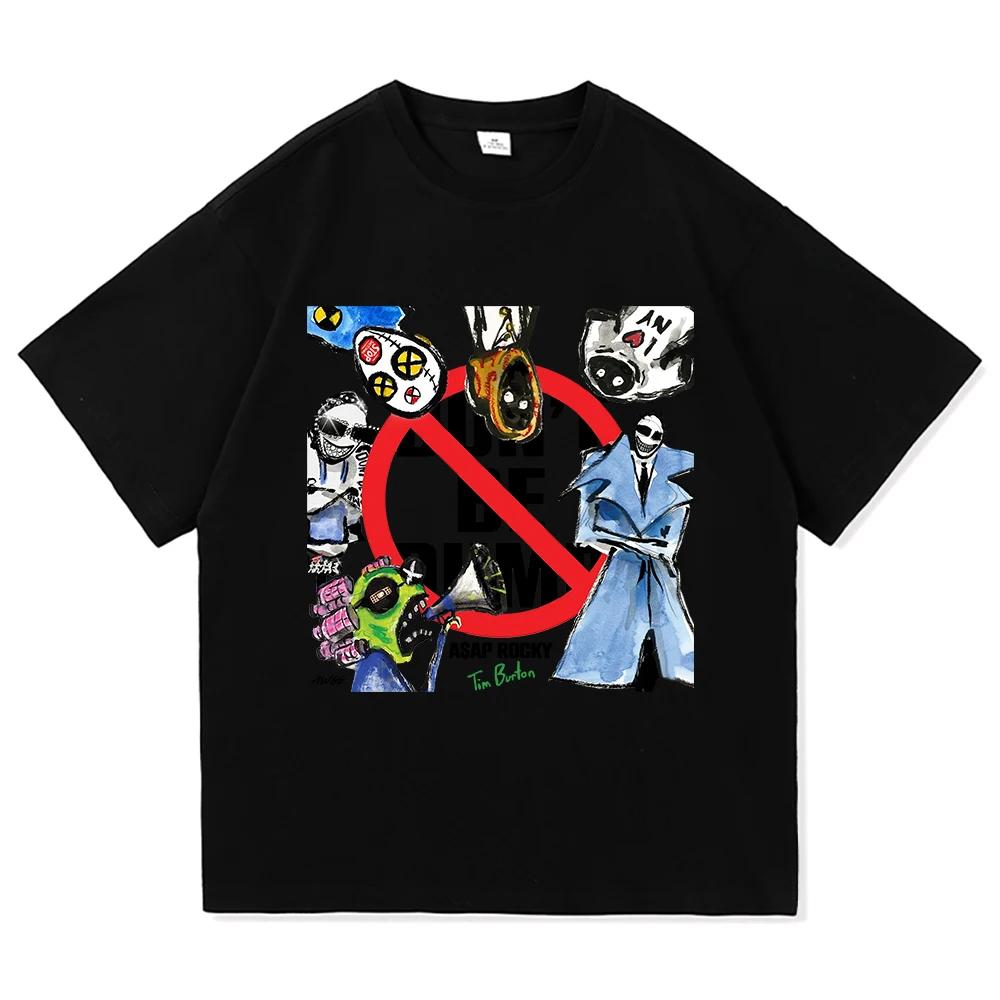 A Rocky 2026 New Album Dont Be Dumb Tee Shirt Fashion Unisex Women Clothing Harajuku High Quality Tops Cotton TShirts Vintage