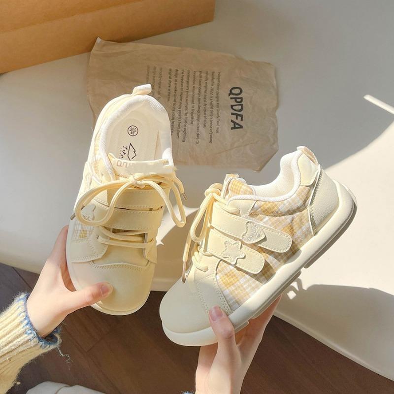 

Niche round head board shoes women s autumn versatile color matching sub-platform student white shoes women 35 жёлтый
