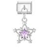 Women Fashion Zircon Star Butterfly Golden Heart Tassel Chain Italian Charms Fit 9mm Stainless Steel Bracelet DIY Jewelry Gift