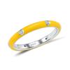 Small Fresh Colorful Rainbow CZ Eternity Stackable Fashion Ring For Ladies Wedding Party Engagement Birthday Jewelry Gift