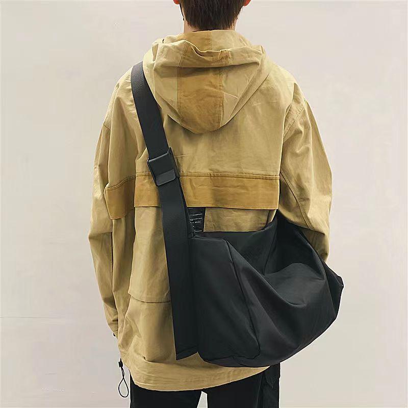 Waterproof Men's Satchel Simple Messenger Bag Ins Trendy Brand Large Capacity Backpack Women's Trend Japanese Casual Shoulder Bag