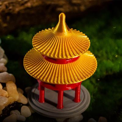 Chinesische Pagode Kuppelförmiger Pavillon Statue Antikes Gebäude Modell Japanische Dekoration Miniatur Felsgarten Aquarium Bonsai Ornament