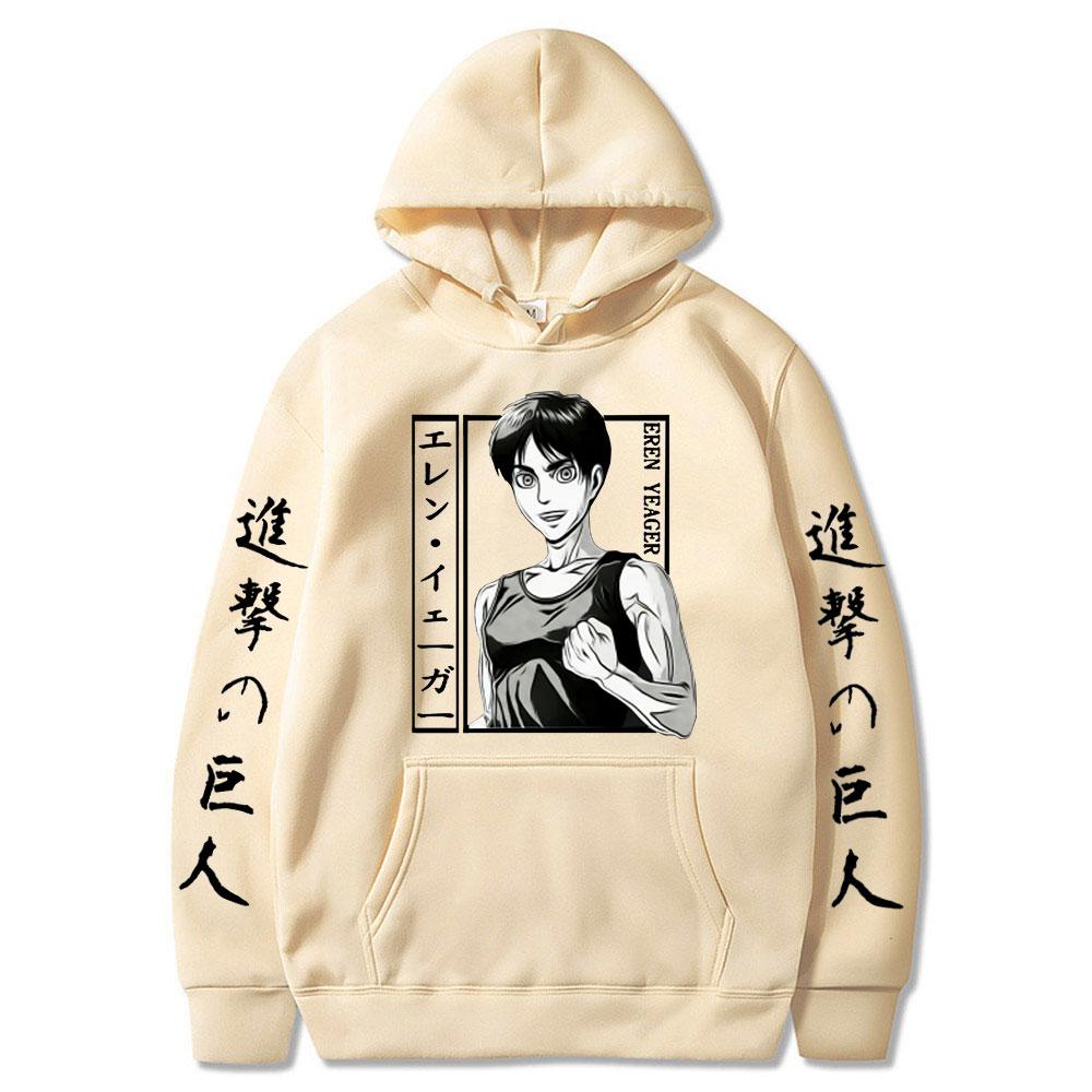 Attack On Titan Anime Hoodie Autumn Winter Casual Warm Hoodies Men Japanese Anime Eren Yeager Sweatshirt Hip Hop Hoody Male