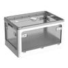 AZMKOO Storage Box Folding Lid 5-Sided Opening Container Costume Case Closet (S 1 Set White)