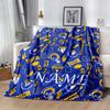 Rams Touchdown Celebration Customize Your Name Blanket Lightweight Customizable Blanket Comfortable Suitable for Bedding Office Chair Office Picnics