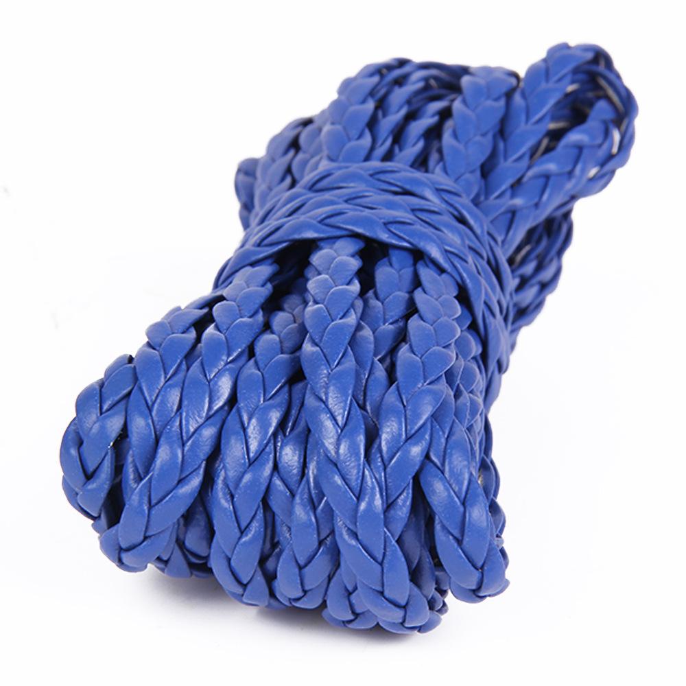 

5meters 5mm Flat Braided Faux PU Leather Cord Black Brown Leather Rope String For Diy Bracelet Necklace Findings Jewelry Making 5mm