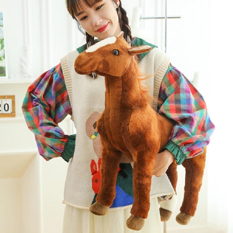 Adorable Plush Horse Toy Stuffed Animal Soft Short Plush Perfect Kids Gift Birthday Mascot
