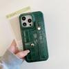 Slot Card Bag Wrist Strap Holder Leather Wallet Phone Case For iPhone 16 15 14 13 12 11 Pro Max 7 8 Plus X XR XS SE Hard Cover