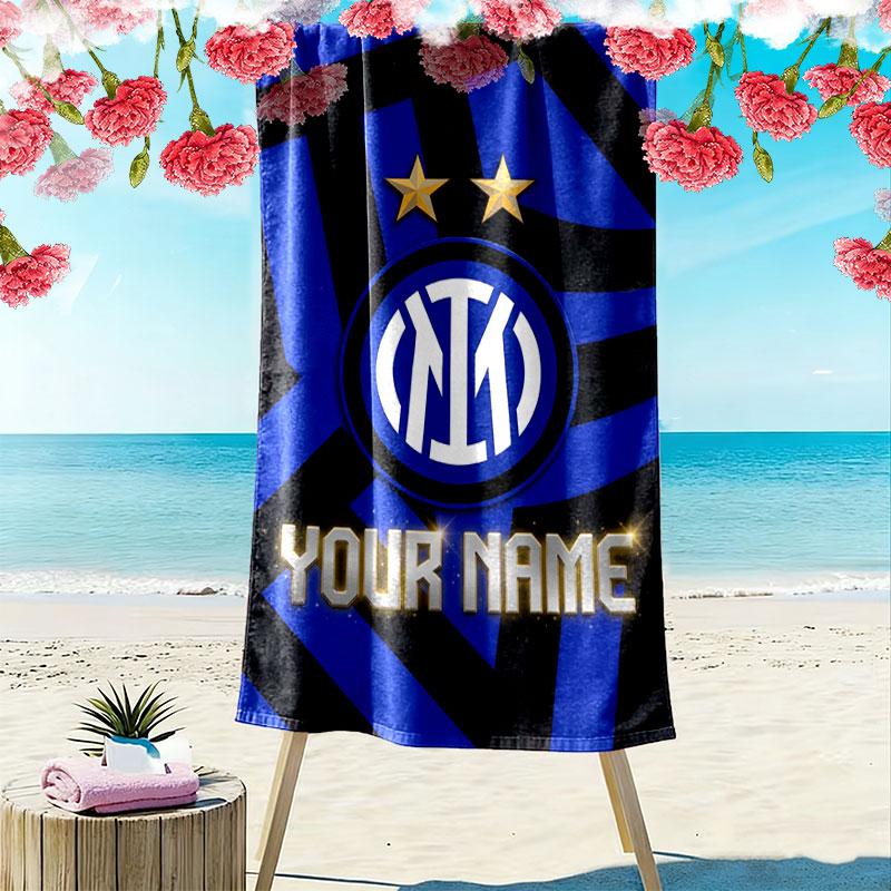 Custom Inter Print Beach Towel, Large Soft Quick Dry Towel for Beach Camping Swimming