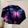 1pc Neon Butterfly Dreamscape Umbrella with Plastic Handle,Suitable for All Seasons Home Travel Outdoor UmbrellaDD712