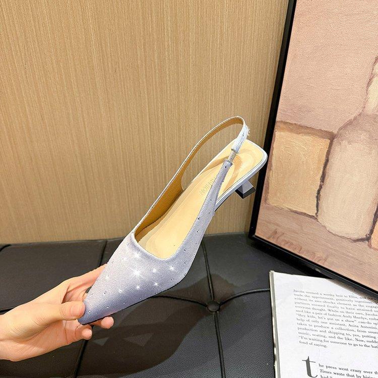 

[youshilai] Starry sky niche with skirt fashion sandals women wear Korean version of temperament back empty high heels 43