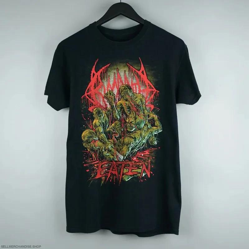 Unisex Short Sleeve Crew Neck Cotton T Shirt Bloodbath - Eaten death metal S