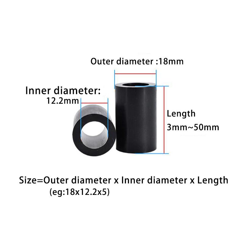 

18x12,2 мм ABS проставка без резьбы пластиковая круглая стойка проставка для печатной платы черная белая длина 3 мм ~ 50 мм 18x12.2x50 (4pcs)