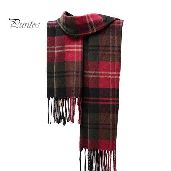 Scarves Men Scarf British Style Classic Plaid Fringed Tassels Soft Keep Warm Faux Cashmere Autumn Winter Adults Long for Riding