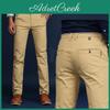 Pants Cotton Mens Straight Casual Slim Solid Color Mens Trousers Four Seasons