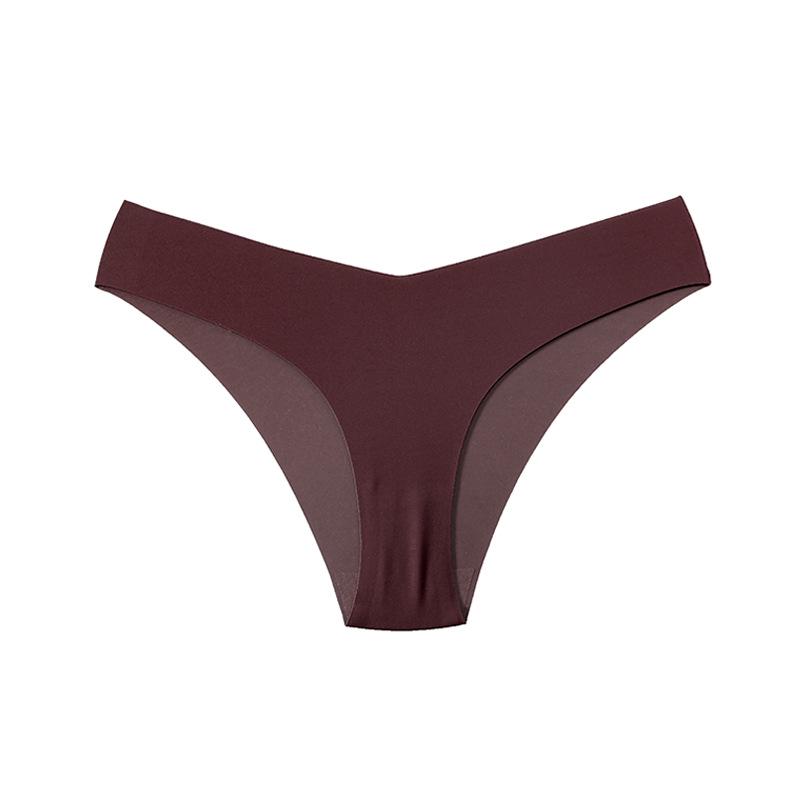 Women's Seamless Ice Silk Low-Waist Briefs: Breathable, Quick-Dry, Pure Cotton Crotch - Perfect for Yoga & Sports.