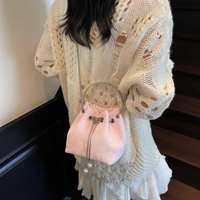 Summer New High-end Portable Bucket Bag Bag Women's Chain Bundle Shoulder Bag Niche Messenger Bag