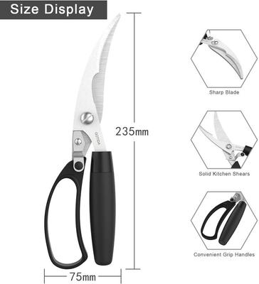 Professional Kitchen Scissors Stainless Steel Cooking Sharp Food Scissors