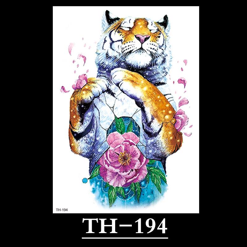 Animal Tattoo Sticker, Liger Tattoo Sticker, Half Arm Waterproof Tattoo Sticker, Large Picture Temporary Sticker Tattoo