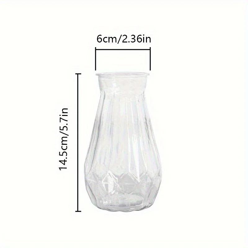 High Quality Diamond Style Plastic Vase, Transparent Vase, Suitable for Table Decoration, Wedding, Home, Table Decoration