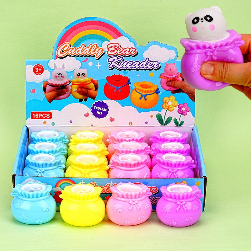 Creative Cheese Mouse & Squirrel Cup Decompression Toy - Stress Relief Squeeze Cup