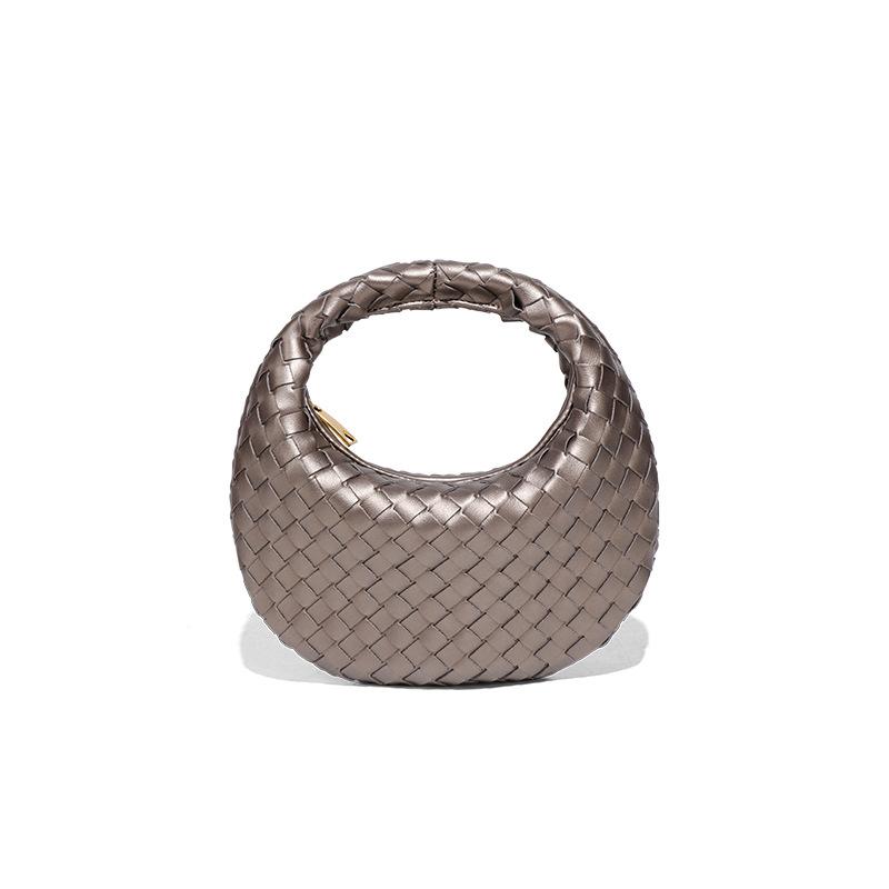 

Стильная однотонная женская сумка для ношения в руке, простая и модная плетеная сумка, наплечная сумка-мессенджер.