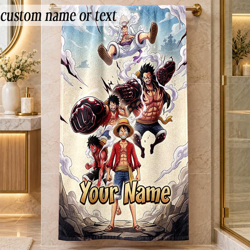 Beach TowelOne Piece Custom Name Text Personalized Soft Towel for Beach Pool Indoor Home Decor Gift