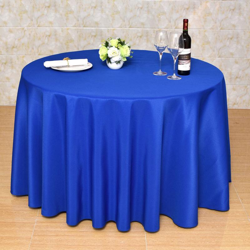 Advertising Exhibition Tablecloth Tablecloth Round Table Skirt Skirt Plain Weave Solid Color Zhu Wenwei Gauze Material Round Tablecloth