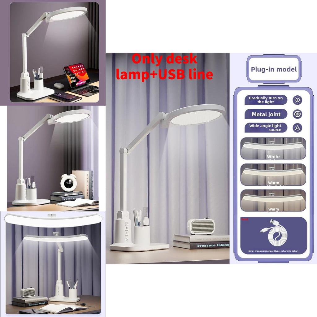 Eye Care Led Desk Lamp With Dimmable Settings And Night Mode For Bedroom And Study Area