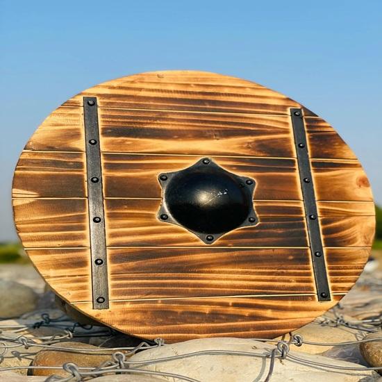 60.96 Cm Wooden Shield Viking Round Shield Medieval Warrior Shield Décor Shield Best Gift Decorative
