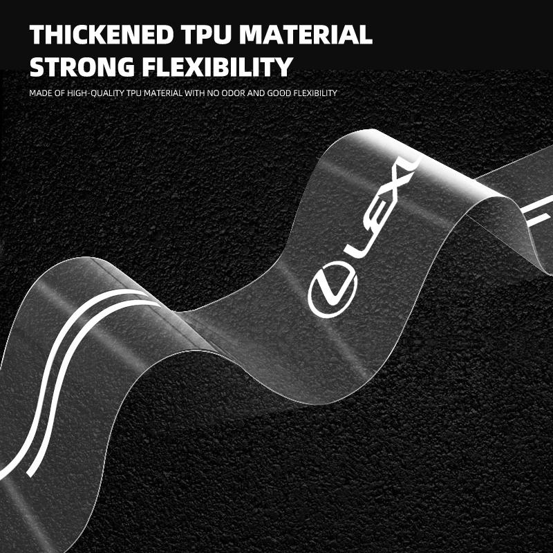 Car Transparent Trunk Rear Guard Plate Sticker For Lexus F-SPORT ES RX NX LS UX LM LX GX LC RZ IS CT GS RC HS SC TX Accessories