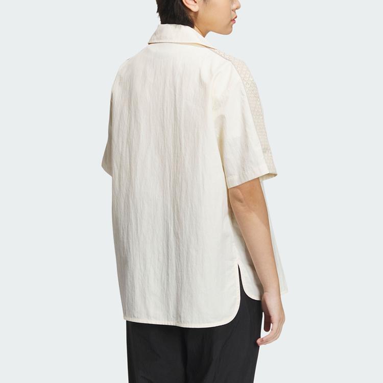 Adidas Originales Estampado Monograma Bloque de Color Casual Deportivo Manga Corta Camiseta Unisex Tops Blanco IN1032