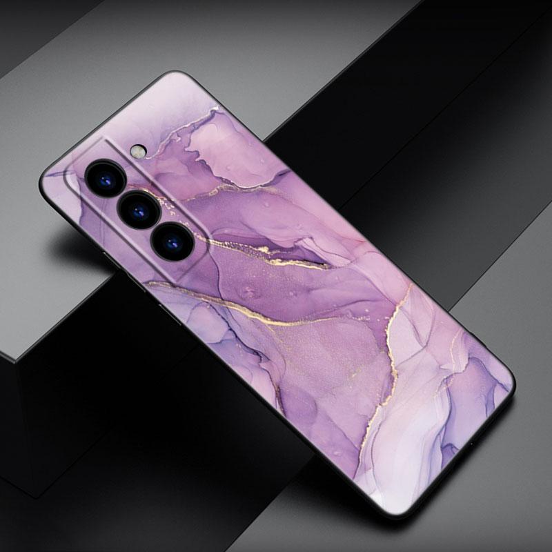 Husă de telefon din marmură vintage pentru Samsung Galaxy S22 Pro S21 S20 FE Ultra S10 Lite S10 S10E S9 S8 Plus Husă moale TPU neagră