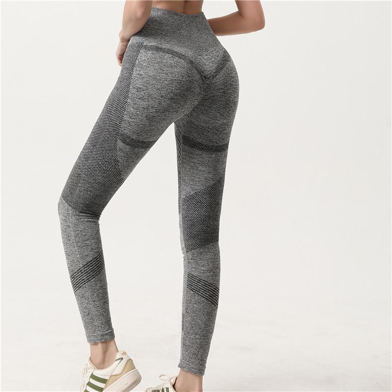 

Женские леггинсы, бесшовные штаны для йоги, леггинсы для фитнеса и спорта с высокой талией, модные бесшовные облегающие повседневные брюки, женские леггинсы для бега с эффектом пуш-ап 2256 M серый