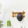 6 Hooks Wall Mounted Clothes Coat Hat Hanging Rack Bedroom Wall Hanger OrganizerBamboo Color