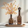 Vase en verre à motif léopard, vase transparent, terrarium avec couvercle, accessoires de décoration intérieure