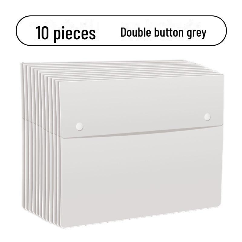 A4 Thickened PP Snap Button File Bag for Documents and Policies
