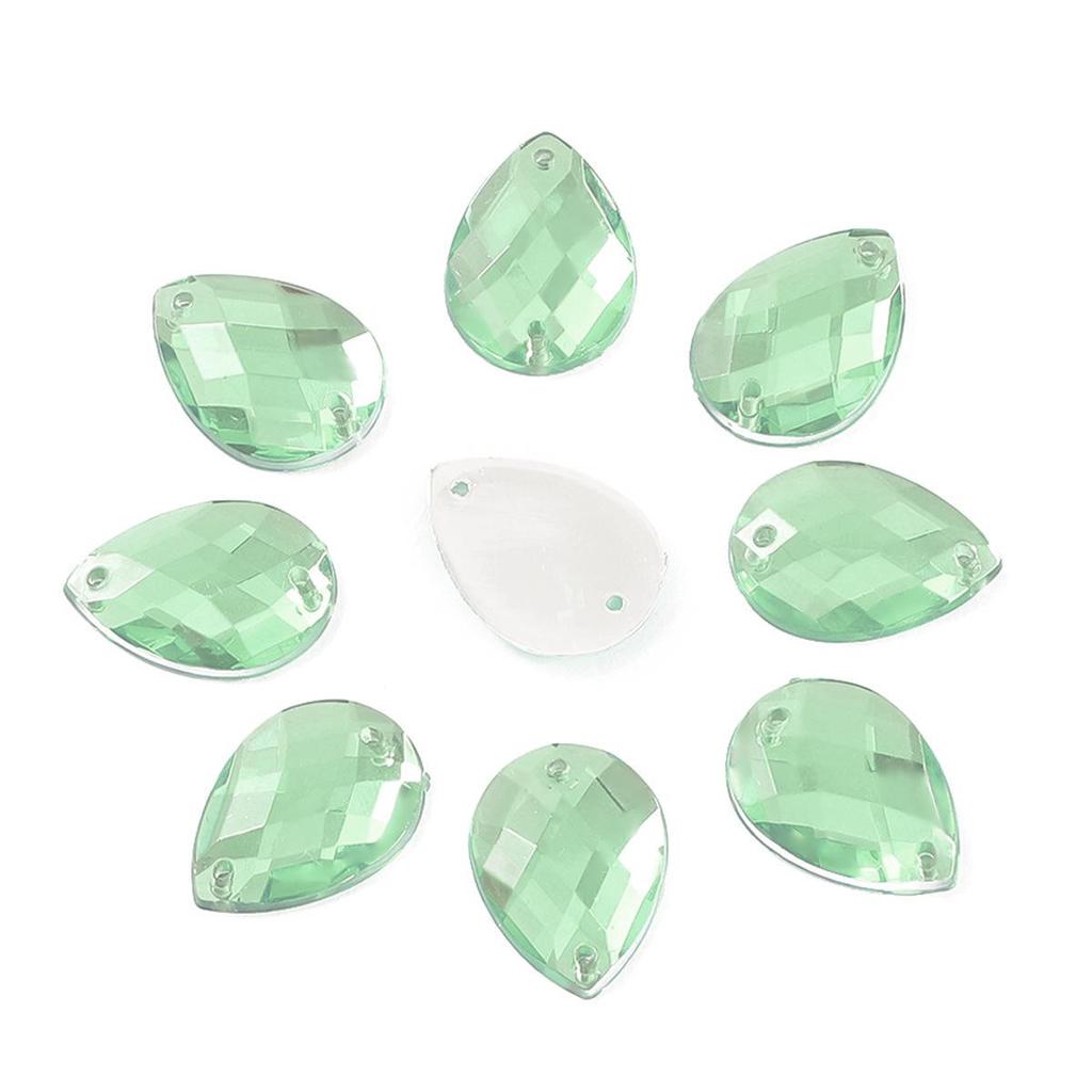 Teardrop Mesh Surface Flat-Bottom Acrylic Rhinestone for DIY Apparel & Jewelry