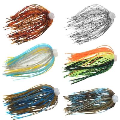Silicone Jig Skirts Rubber Fishing Bass Jig Lures Spinnerbait Skirt Replacement
