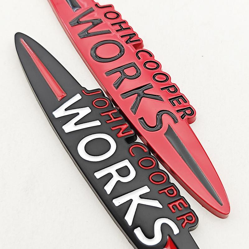 3D Metal Car Stickers Grille Badge Logo Works Emblem Decal For MINI Cooper JCW S F54 F56 F60 R50 R53 R55 R56 R57 R60 Accessories