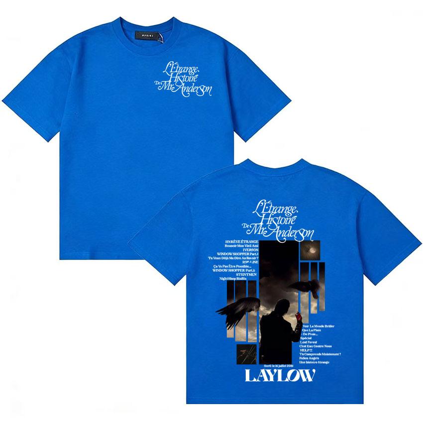 Rapper Laylow Album Letrange Histoire De Mranderson T Shirt Unisex Women High Quality Tshirt Classic Casual Short Sleeve Tshirts