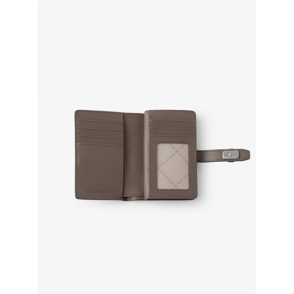 Michael Kors Greenwich Tab Zip Around Wallet Medium Mushroom 35f5sgre8l283