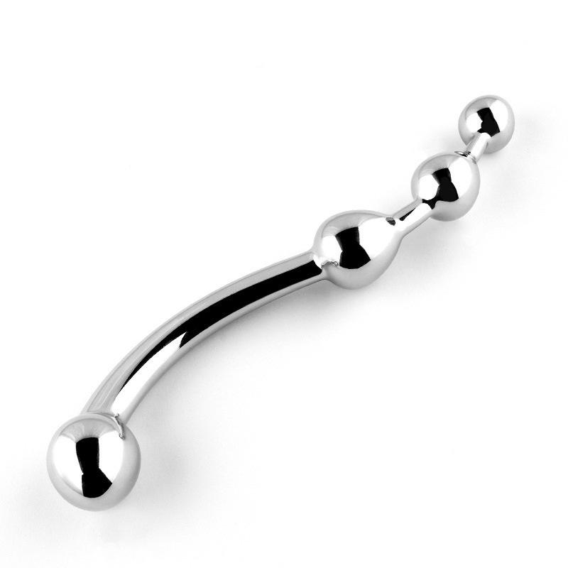 Stainless Steel Prostate Massager for Men and Women Masturbation Stick Back Court Bolt Butt Plug Adult Sex Product Toy