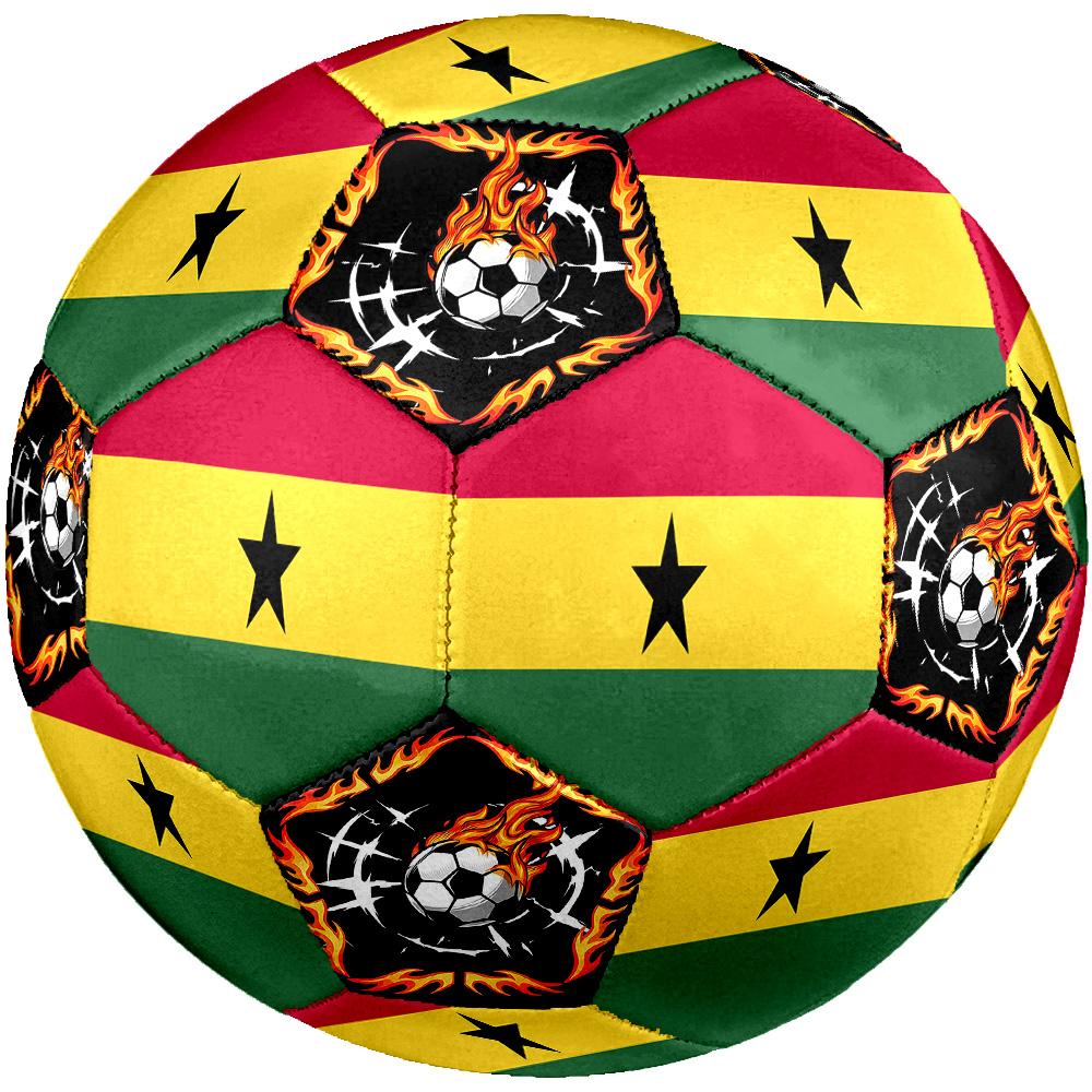 1 pz Tema Sportivo Ghana Taglia 5 Pallone da Calcio Professionale Partita Allenamento Calcio Sportivo Indoor & Outdoor Pallone Leggero Resistente c669