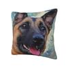 Custom Malinois Dog Luxury Throw Pillow Cover Decoration Belgian Shepherd Mechelaar Chair Cushion