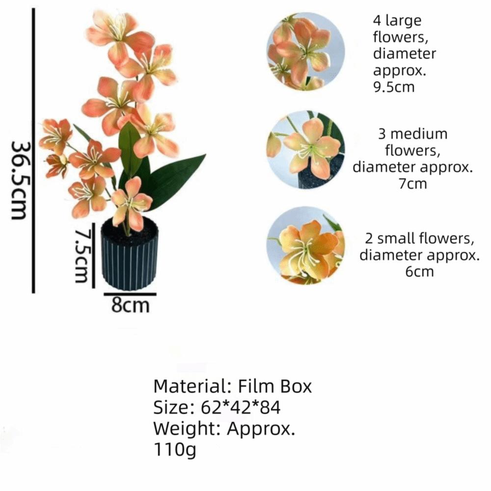 9 Blumen Künstliche Jasmin Topfpflanzen Simulierte Plastik Falsche Blume Mode Bonsai Büro