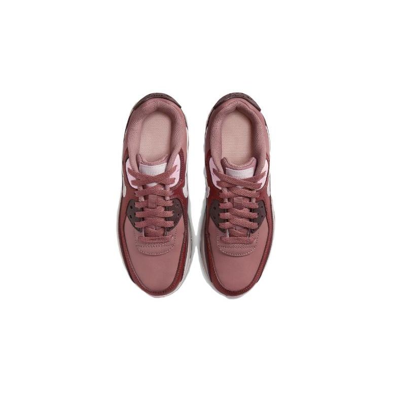 Nike Air Max 90 Lær GS Smokey Mauve Earth Barnesko Rosa Mørk-Pony Platinaviolett CD6864-201