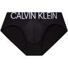Glossy Eye-Catching Jacquard Waistband Breathable Smooth Stretch Fitted Briefs Men Underwear Black NB1701O