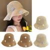 Fisherman Hat Summer Straw Hat with Flower Decoration Perfect for Teens Ladies Seeking Style Comfort